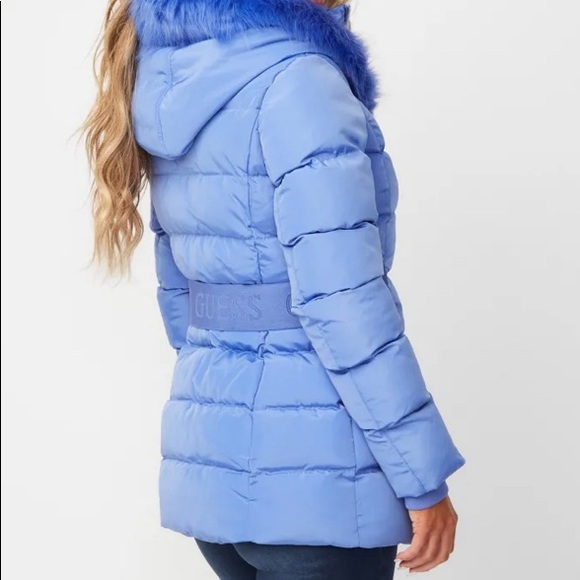 Guess Puffy Jacket Delice Hooded Puffer 